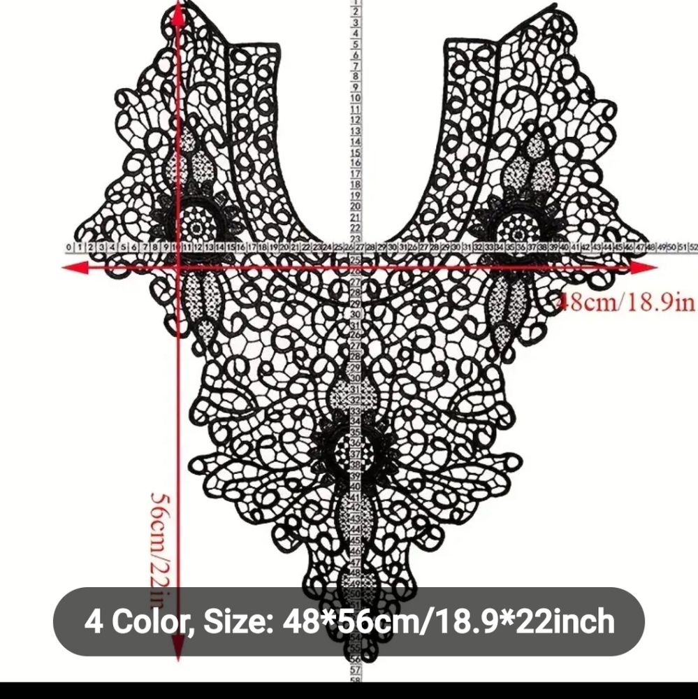 Lace BOGO Black lace applique lace collar